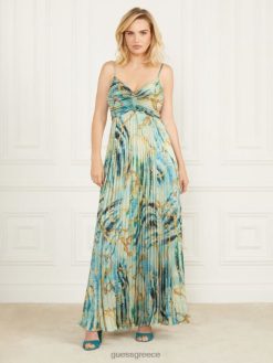 GUESS γυναίκες μάξι φόρεμα αλυσιδωτής αντίδρασης εκτύπωση αλυσιδωτής αντίδρασης ενδύματα J46DJ396