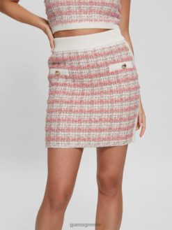 GUESS γυναίκες Μίνι φούστα τουίντ πουλόβερ τουίντ πορτοκαλί ενδύματα J46DJ2028