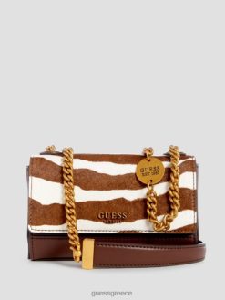 GUESS γυναίκες Μίνι χιαστί τσάντα iseline zebra ζέβρα σακούλες J46DJ2780