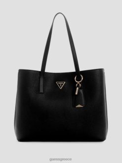 GUESS γυναίκες μεσημβρινός φίλη tote μαύρο φλοράλ στάμπα σακούλες J46DJ3076