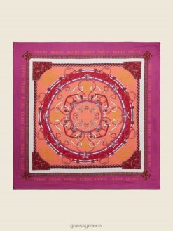 GUESS γυναίκες μεταξωτό κασκόλ Μονακό φουξία αξεσουάρ J46DJ3801