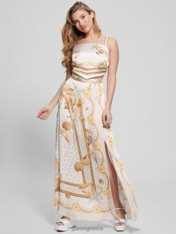 GUESS γυναίκες Μπλούζα σατέν μαντήλι μπάσμα εκτύπωση πολλαπλών κελύφους ενδύματα J46DJ1184