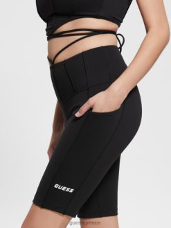 GUESS γυναίκες μπριτζίτ biker σορτς μαύρος ενδύματα J46DJ2283