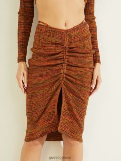 GUESS γυναίκες Μπροστινή φούστα ανίκα sonoran red multi ενδύματα J46DJ2296