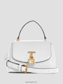 GUESS γυναίκες Μόντρεαλ faux-crocodile μίνι χιαστί λευκό πολυ σακούλες J46DJ2869
