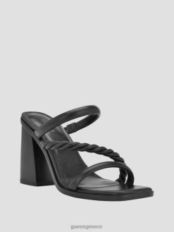 GUESS γυναίκες ξύλινα σανδάλια με τακούνι barper μαύρος είδη υπόδησης J46DJ3411