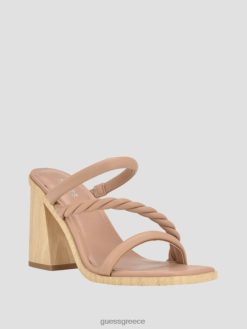 GUESS γυναίκες ξύλινα σανδάλια με τακούνι barper ελαφρύ φυσικό 110 είδη υπόδησης J46DJ3441