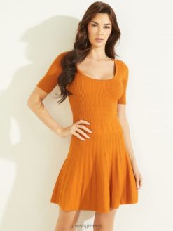 GUESS γυναίκες οικολογικό πλεκτό φόρεμα amelia φθινοπωρινή ανθοφορία ενδύματα J46DJ803