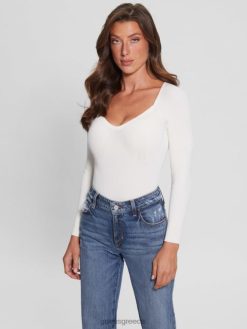 GUESS γυναίκες οικολογικό πουλόβερ σονέτο γλυκιά μου περιστερά λευκό ενδύματα J46DJ1549