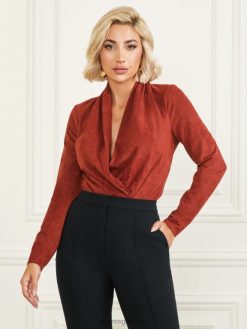 GUESS γυναίκες ολόσωμη φόρμα hudson μαρμελάδα σκούρα κόκκινη ενδύματα J46DJ1468