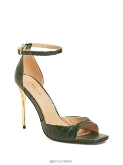 GUESS γυναίκες πέδιλο peep-toe με τακούνι πράσινο κρόκο είδη υπόδησης J46DJ3420