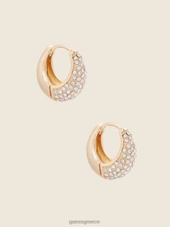 GUESS γυναίκες πέτρες σκουλαρίκια huggie hoop χρυσός αξεσουάρ J46DJ3934