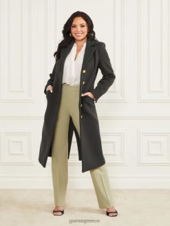 GUESS γυναίκες παλτό francesca london πράσινο σενίλ ενδύματα J46DJ1819