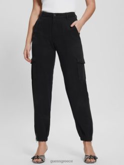 GUESS γυναίκες παντελόνι bowie chino cargo jet black multi ενδύματα J46DJ2098