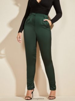 GUESS γυναίκες παντελόνι στούντιο πράσινο σενίλ ενδύματα J46DJ2297