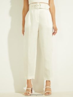 GUESS γυναίκες παντελόνι eco hailey χλωμό μαργαριτάρι ενδύματα J46DJ2327