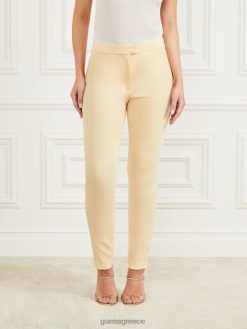 GUESS γυναίκες παντελόνι kelly skinny κίτρινη σκόνη ενδύματα J46DJ2166