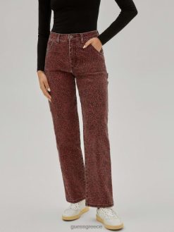 GUESS γυναίκες πρωτότυπα σύνθεση στάμπα τζιν ξυλουργός κειμήλιο κόκκινο ενδύματα J46DJ146