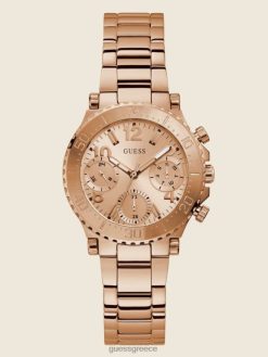 GUESS γυναίκες ρολόι πολλαπλών λειτουργιών ροζ χρυσός αξεσουάρ J46DJ3628