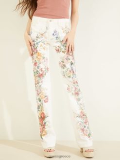 GUESS γυναίκες σέξι φλοράλ τζιν μποτάκι λουλουδάτο άνθος ενδύματα J46DJ211