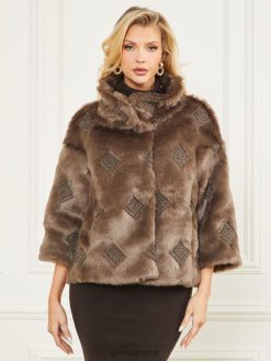 GUESS γυναίκες σακάκι luna παντού κεντημένο ενδύματα J46DJ1895