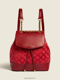 GUESS γυναίκες Σακίδιο πλάτης kimi velvet μαύρο αυθεντικό τσαλάκωμα σακούλες J46DJ3216