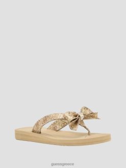 GUESS γυναίκες σανδάλια παπιγιόν tuta χρυσός είδη υπόδησης J46DJ3457