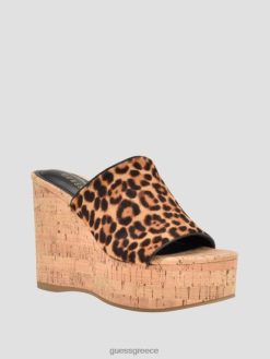 GUESS γυναίκες σανδάλια yenise wedge μέτριο καφέ είδη υπόδησης J46DJ3464