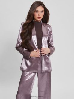 GUESS γυναίκες σατέν μπλέιζερ μπρέτα ροζ βιολετί ενδύματα J46DJ1801