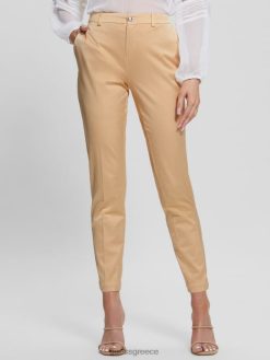 GUESS γυναίκες σατέν παντελόνι zoe αμμώδες ροδάκινο μούλτι ενδύματα J46DJ2164