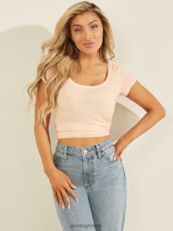 GUESS γυναίκες σενάριο λογότυπο μπλουζάκι σορμπέ ροδάκινο ενδύματα J46DJ1588