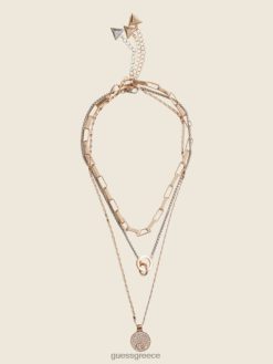 GUESS γυναίκες σετ κολιέ με λογότυπο χρυσός αξεσουάρ J46DJ3928