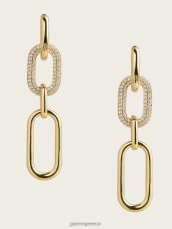 GUESS γυναίκες Σκουλαρίκι με συνδετήρα επίχρυσο 14 καρατίων ασήμι χρυσός αξεσουάρ J46DJ3864
