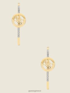GUESS γυναίκες σκουλαρίκια κρίκοι quattro g χρυσός αξεσουάρ J46DJ3872