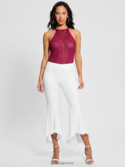 GUESS γυναίκες Σοφία 1981 ψηλό τζιν λευκό βουφάλι ενδύματα J46DJ14