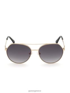 GUESS γυναίκες στρογγυλά aviator γυαλιά ηλίου μαύρος αξεσουάρ J46DJ3725