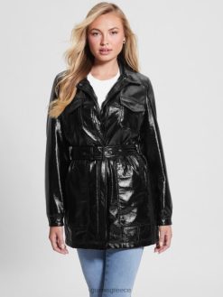 GUESS γυναίκες τζάκετ pax από συνθετικό δέρμα μαύρος ενδύματα J46DJ1905