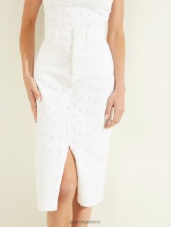 GUESS γυναίκες τζιν φούστα emerson floridada λευκό ενδύματα J46DJ248