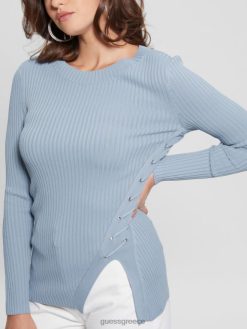 GUESS γυναίκες τοπ πουλόβερ με στρογγυλή λαιμόκοψη ουράνιο σούρουπο ενδύματα J46DJ1714