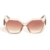 GUESS γυναίκες τριγωνικά γεωμετρικά γυαλιά ηλίου γυμνός αξεσουάρ J46DJ3730