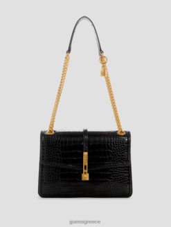 GUESS γυναίκες τσάντα κάμπριο james croc μαύρο φλοράλ στάμπα σακούλες J46DJ2851