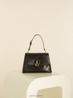 GUESS γυναίκες τσάντα με πτερύγια με επάνω λαβή stephi μαύρος σακούλες J46DJ3292