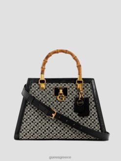 GUESS γυναίκες τσάντα μπαμπού με λογότυπο stephi jacquard άνθος σακούλες J46DJ2866