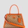 GUESS γυναίκες τσάντα φίλης με λογότυπο stephi ζακάρ λογότυπο latte/πορτοκαλί σακούλες J46DJ2980