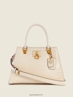 GUESS γυναίκες τσάντα φίλης stephi croc άσπρο σακούλες J46DJ3304