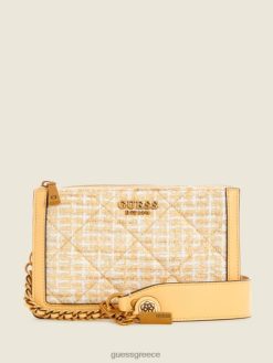 GUESS γυναίκες Τσάντα ώμου abey τουίντ με πολλά διαμερίσματα ανοιχτό/παστέλ κίτρινο σακούλες J46DJ2969