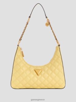 GUESS γυναίκες Τσάντα ώμου giully top-φερμουάρ κίτρινος σακούλες J46DJ3057
