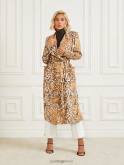 GUESS γυναίκες Τυπωμένο κάλυμμα από δέρμα φιδιού Hudson μυστικό αποτύπωμα δέρματος ενδύματα J46DJ1922