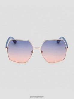 GUESS γυναίκες υπερμεγέθη διακοσμητικά γυαλιά ηλίου aurora γυαλιστερό ροζ χρυσό/ντεγκραντέ αξεσουάρ J46DJ3762