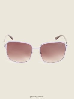 GUESS γυναίκες υπερμεγέθη μεταλλικά τετράγωνα γυαλιά ηλίου μωβ αξεσουάρ J46DJ3688